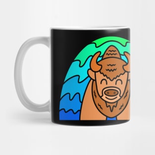 Funny Wood Bison Mug